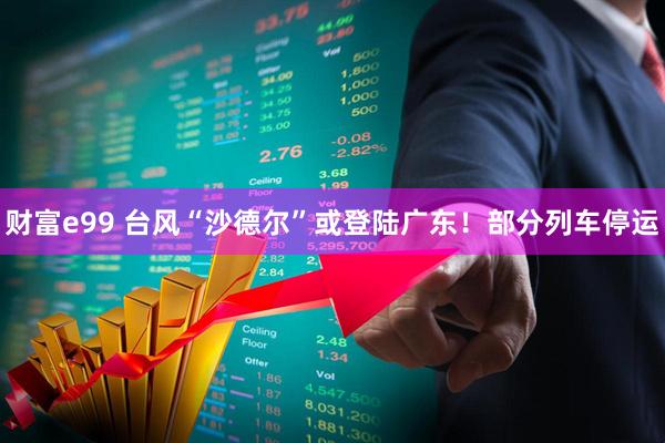 财富e99 台风“沙德尔”或登陆广东！部分列车停运
